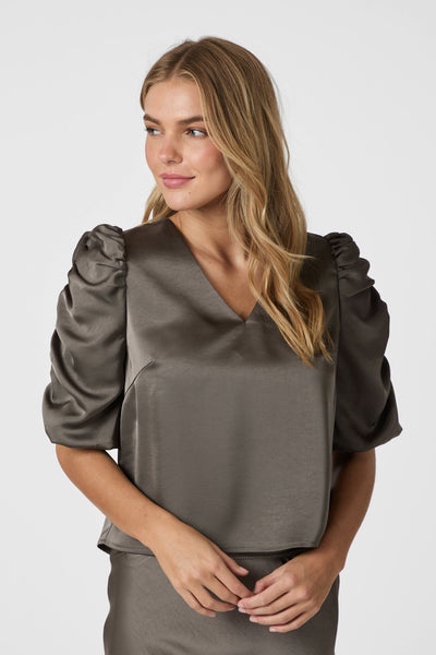 ELBA HEAVY SATEEN Warm Grey - 165799 Thumbnail