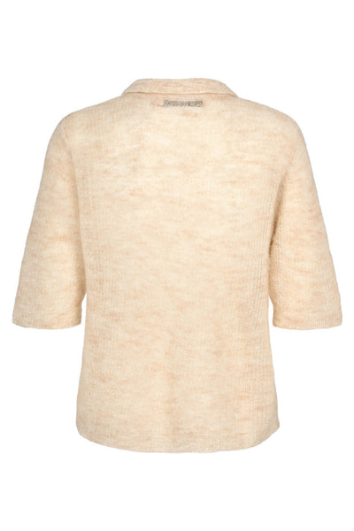 7355RDFAcacia polo knit 02 Off white melange - RDF413 Thumbnail