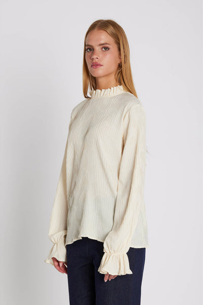 7605RDFYelena blouse 02 Off white - RDF435 Thumbnail