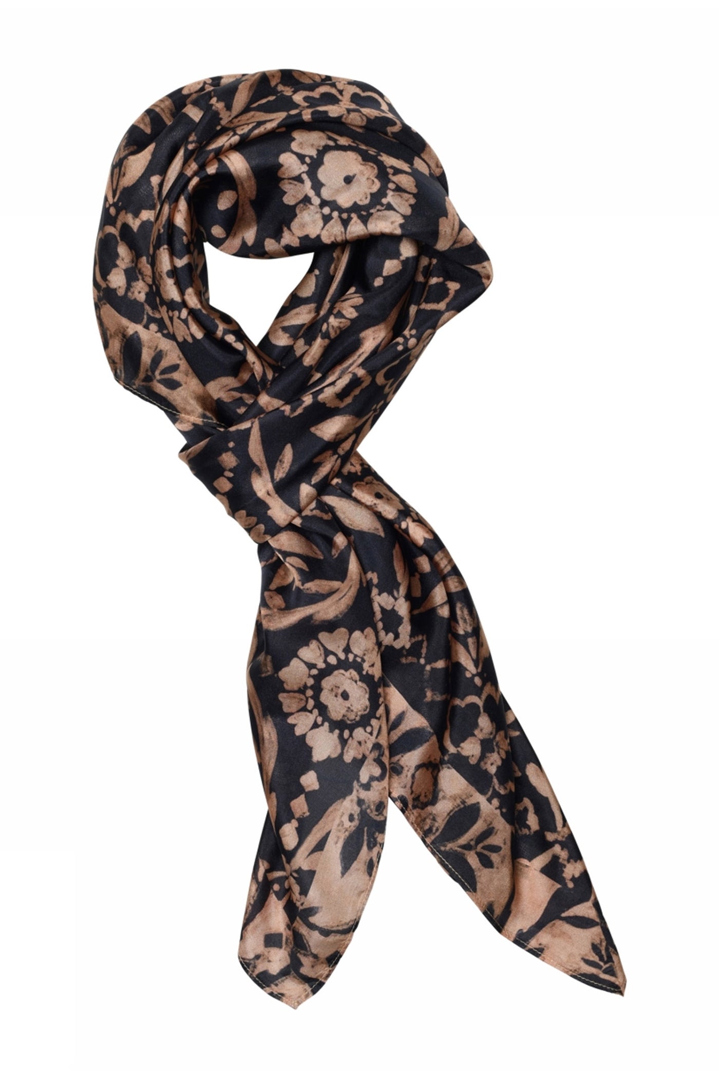 Allis, printed silk scarf 84978-Midtnight - 58802/4039