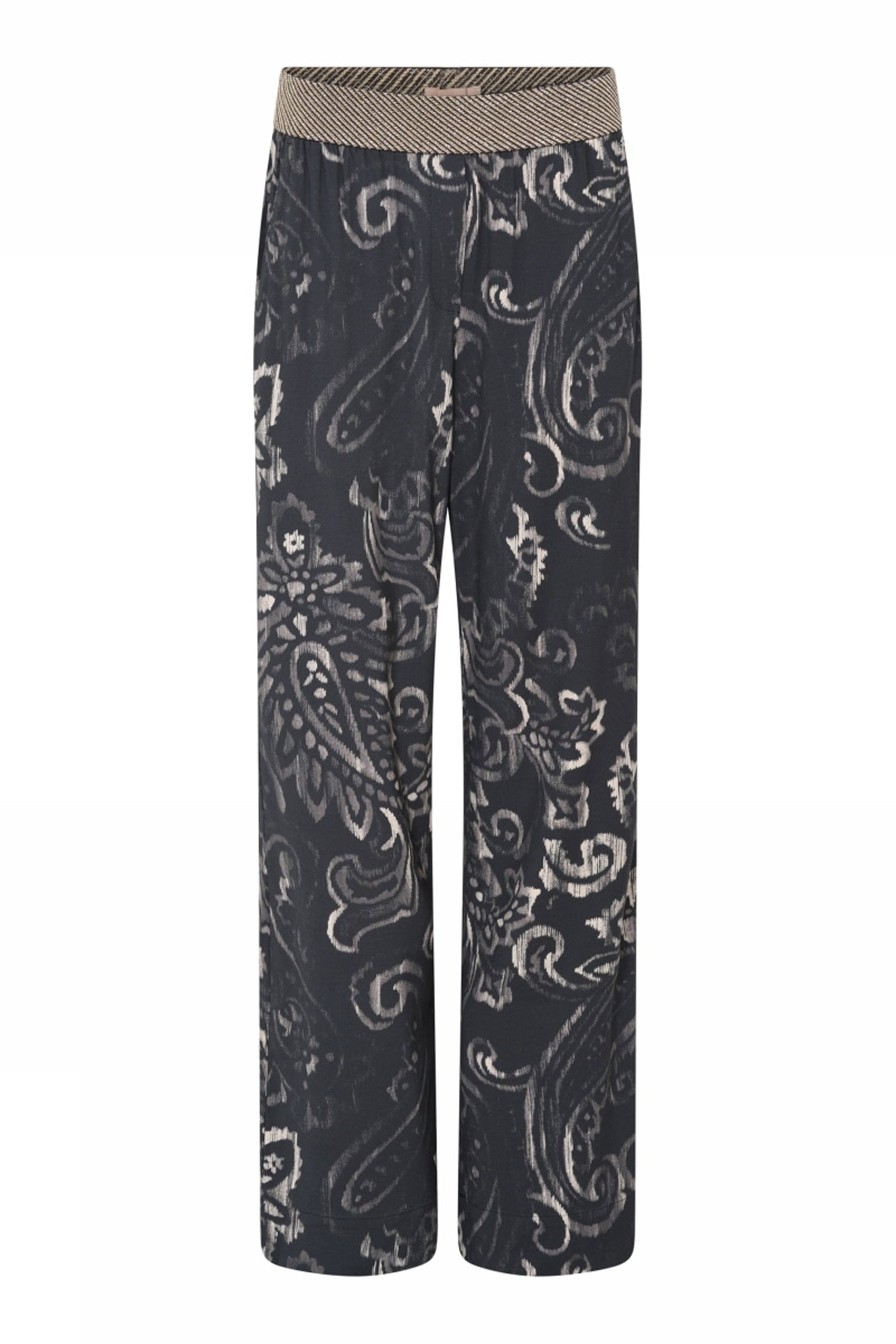 Bay, wide leg pants 81982-Grey/Beige - 58012/7580