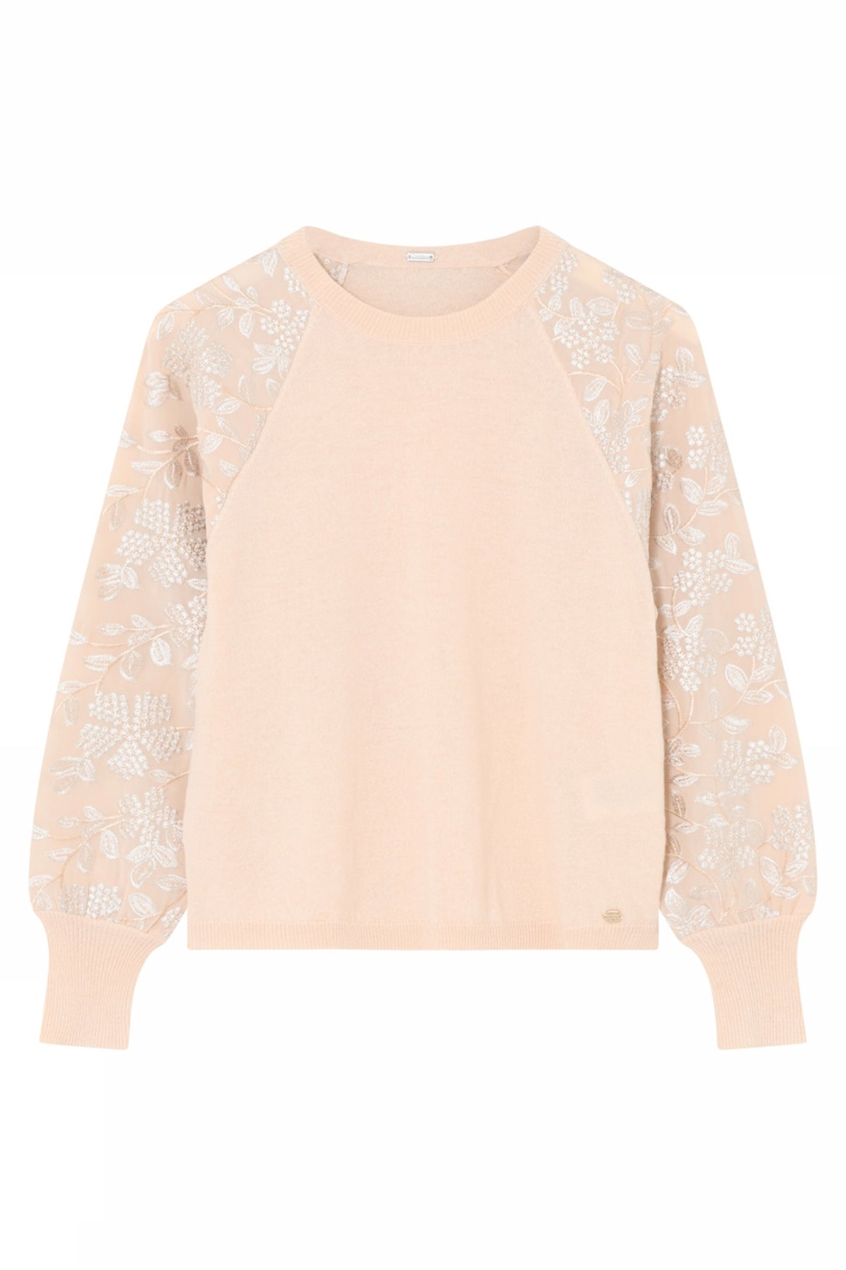Karin, knit w. lace 2019-Cream Tan - 58401/3701