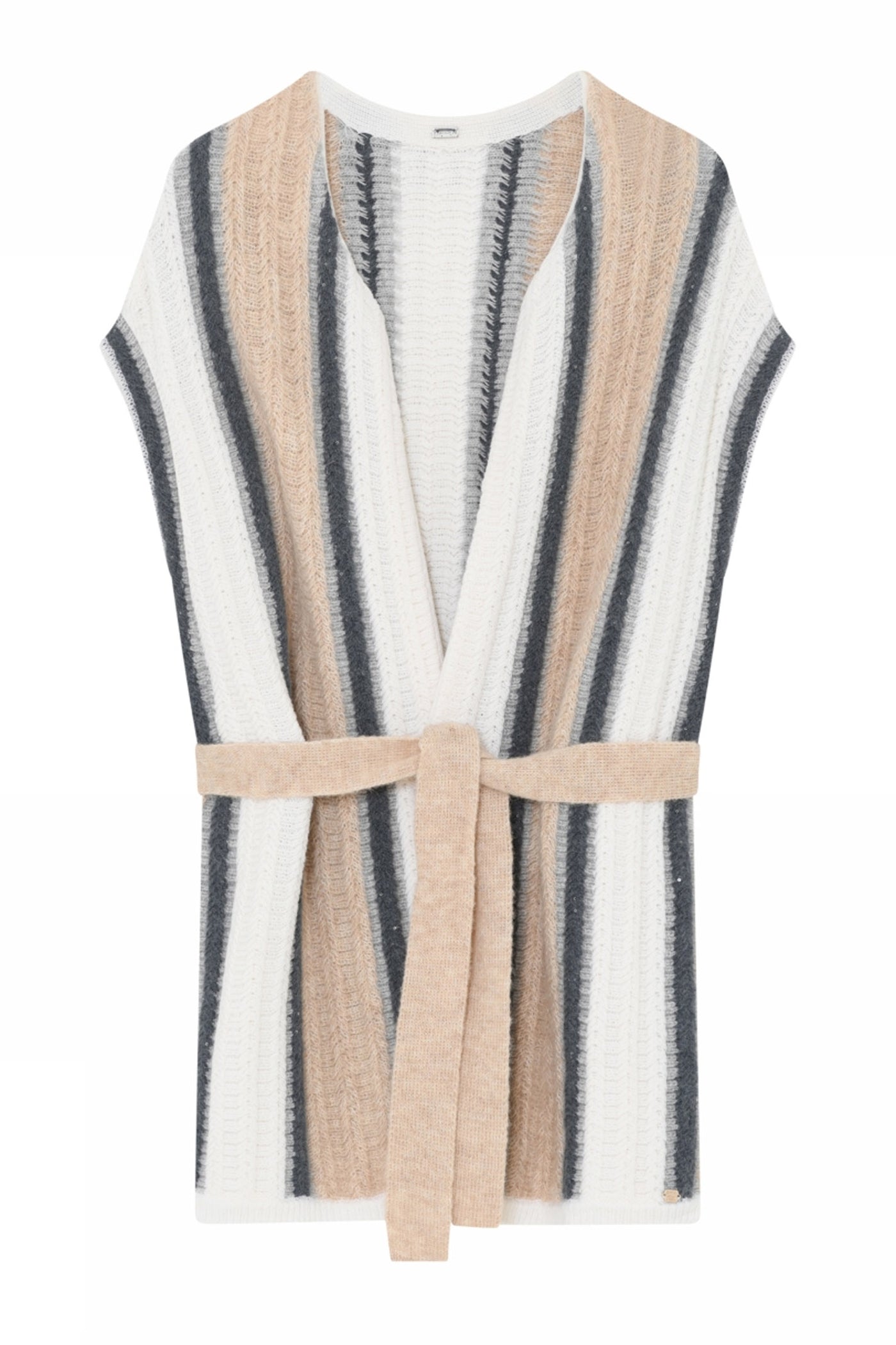 Roberta, knit vest 1010-Off White - 58423/3701