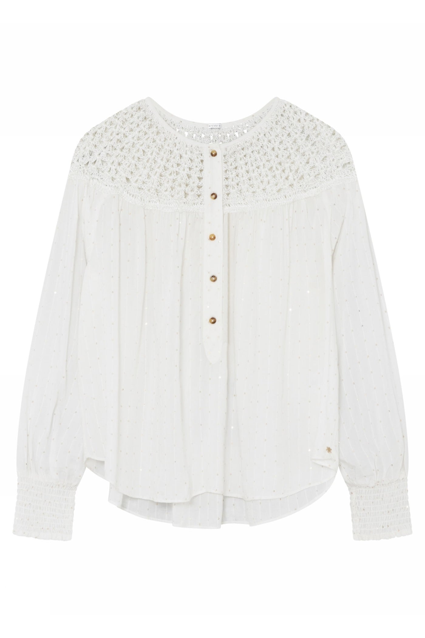 Kamelia, crochet blouse 1004-Cl White - 58617/7586