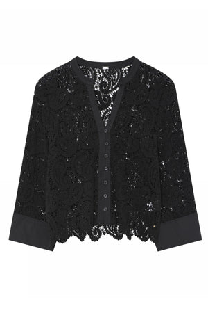Vivian, lace shirt 1999-Black - 58629/8038