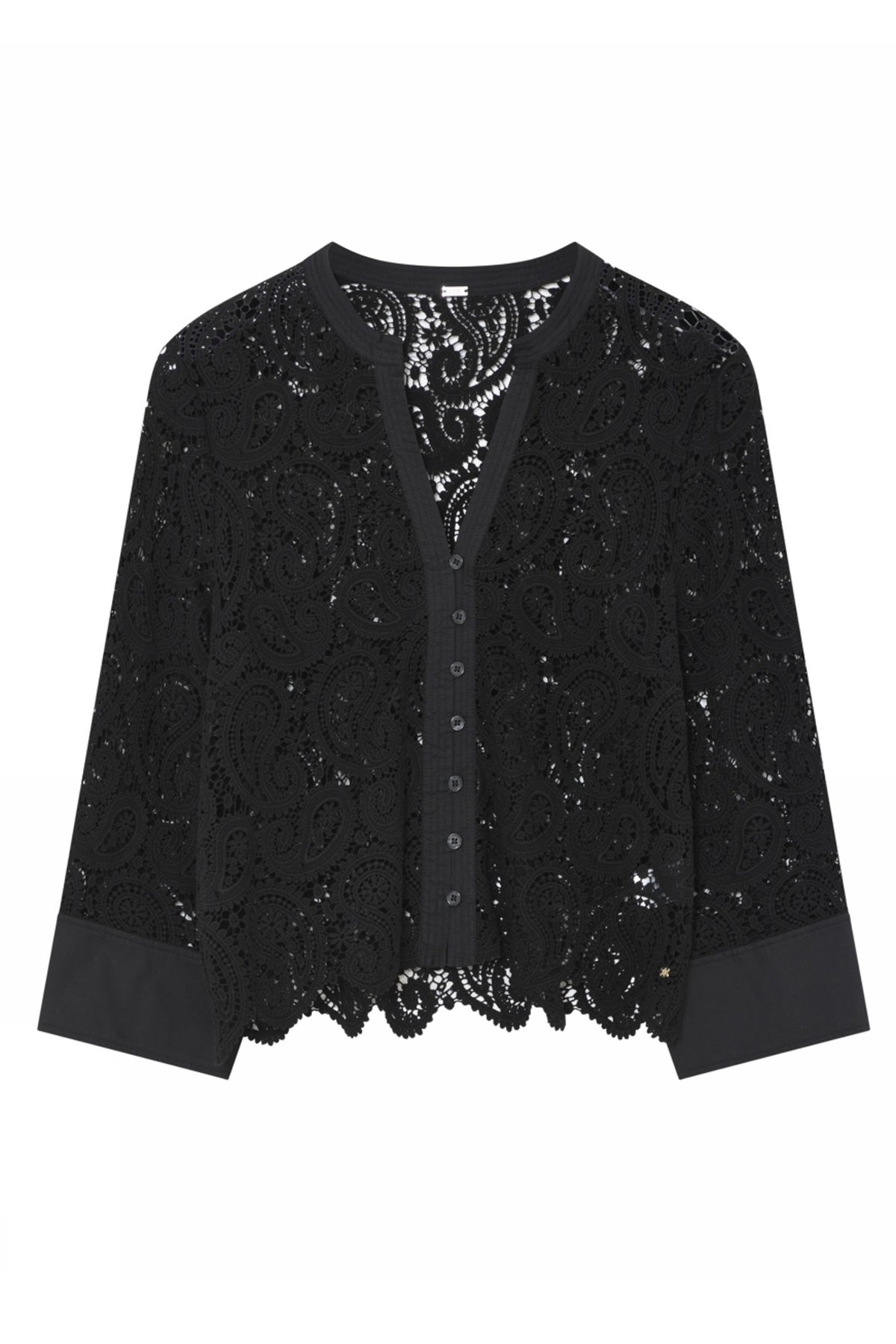 Vivian, lace shirt 1999-Black - 58629/8038