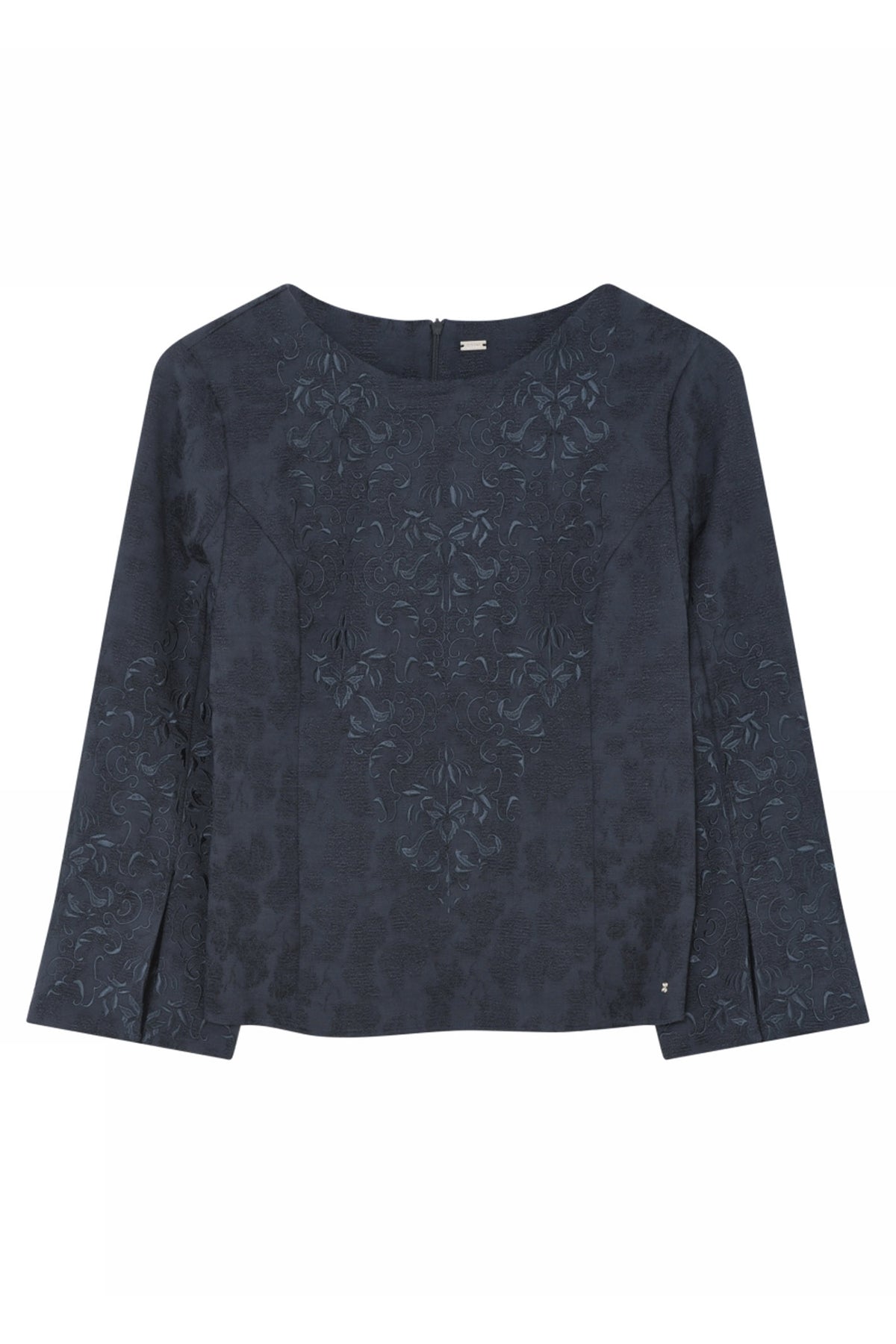 Sally, embroidery blouse 4978-Midtnight - 58650/7584