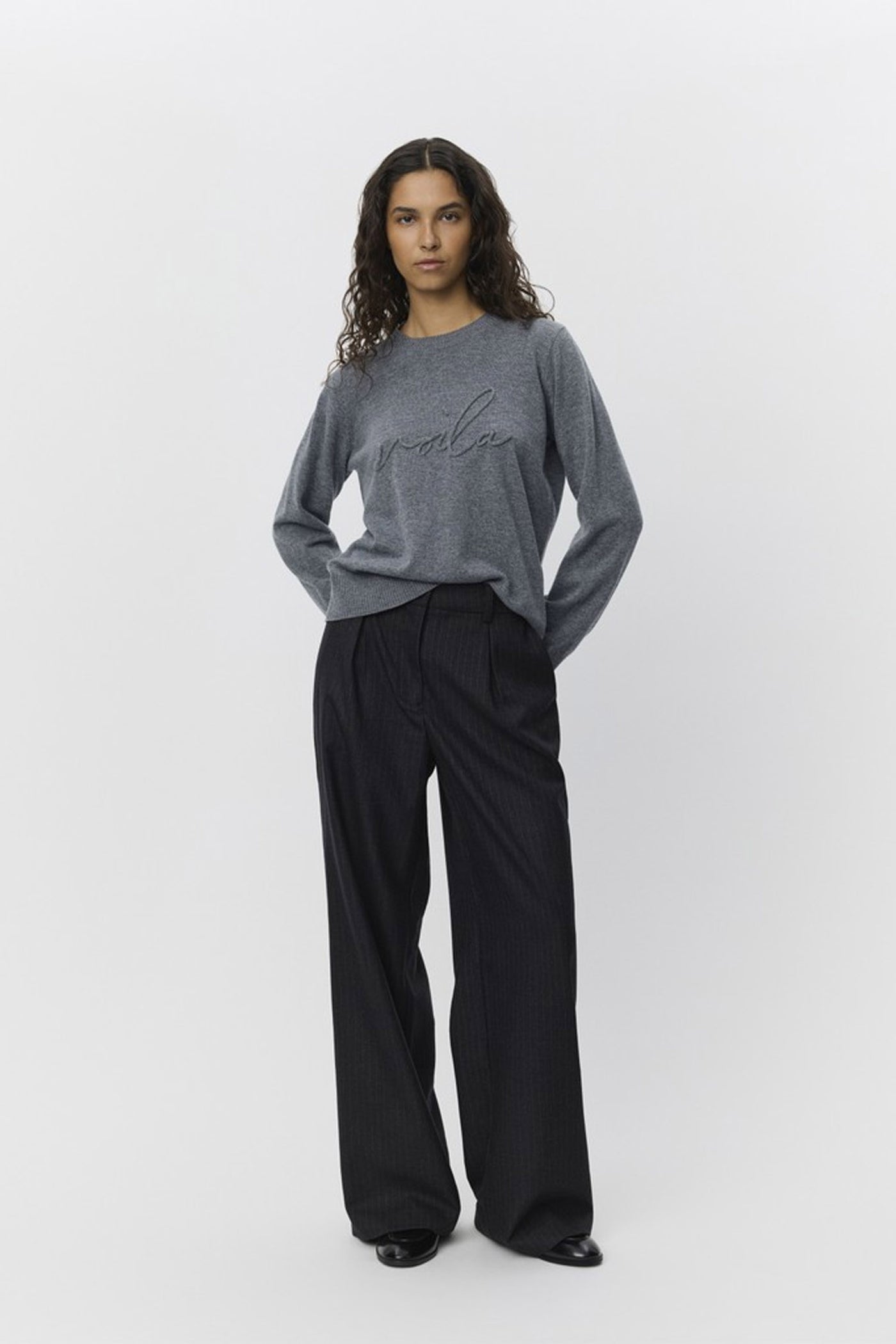 MINNIKSW SWEATER 8000 Grey Melange - S253135