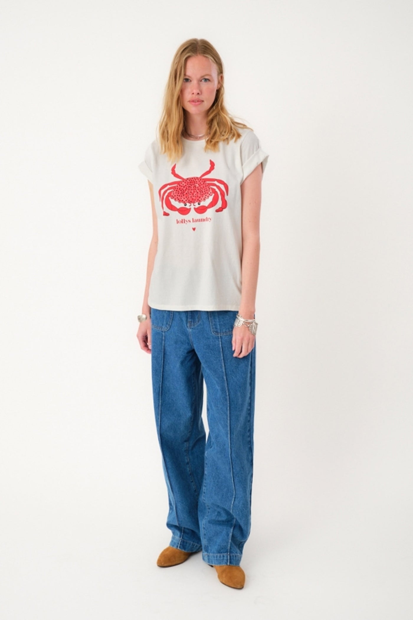 RomaLL Crab Tee SS 01 White - 25491-1070