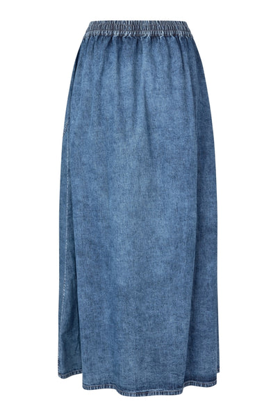 AkaneLL Maxi Skirt 100 Washed Denim - 25420-2002 Thumbnail