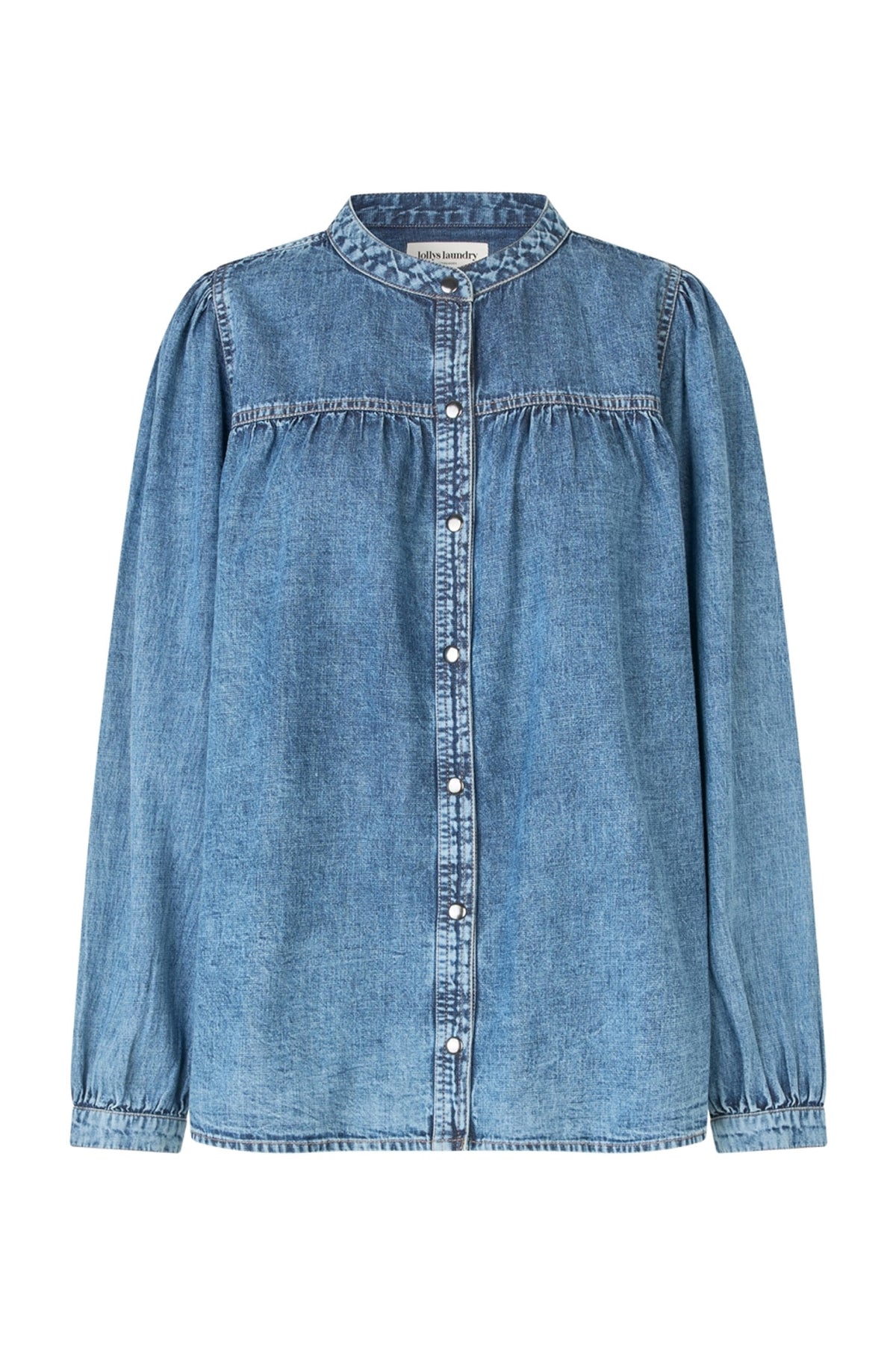 NickyLL Shirt LS 100 Washed Denim - 25420-1005