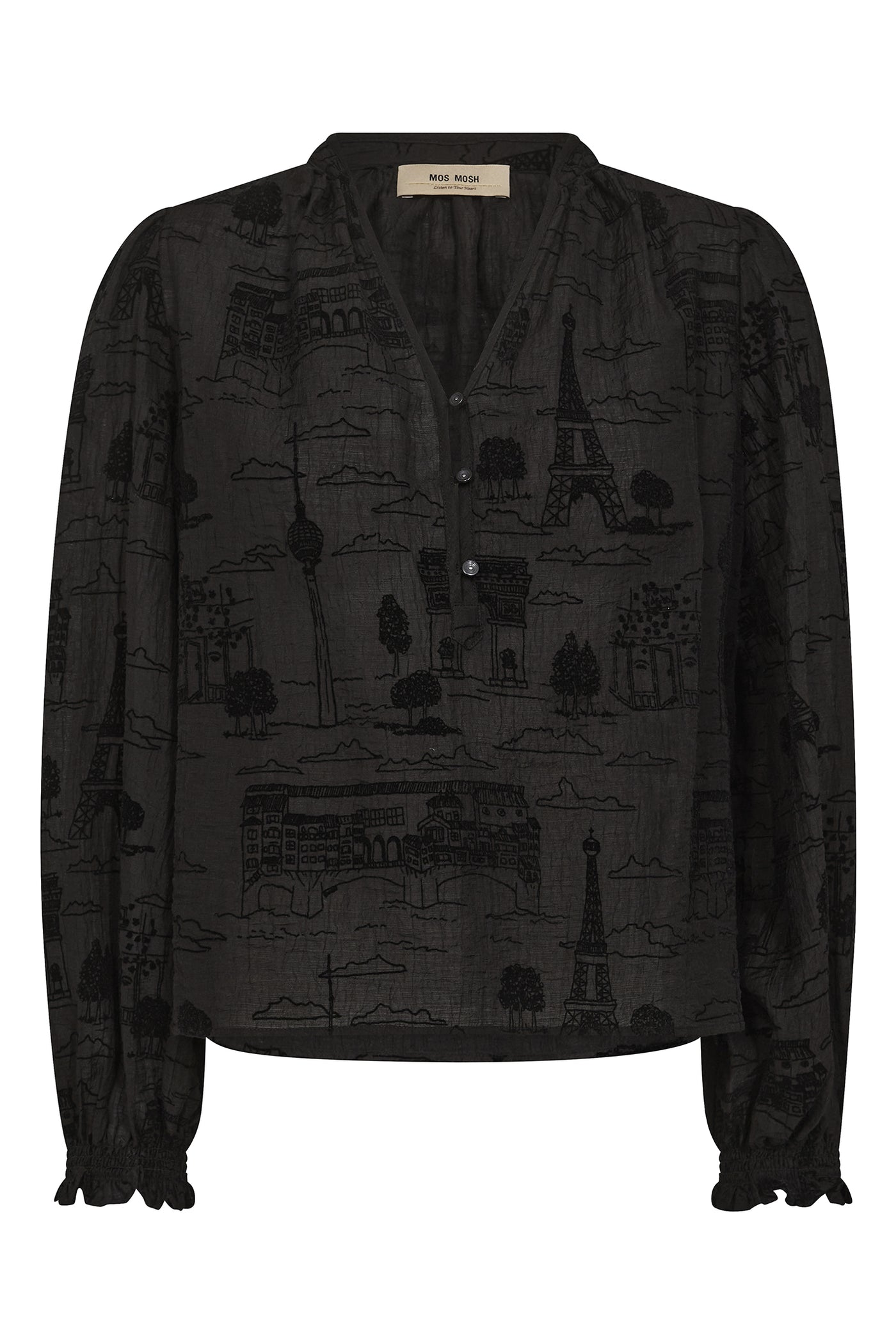 MMTazzin Tale Light Blouse Black - 173900
