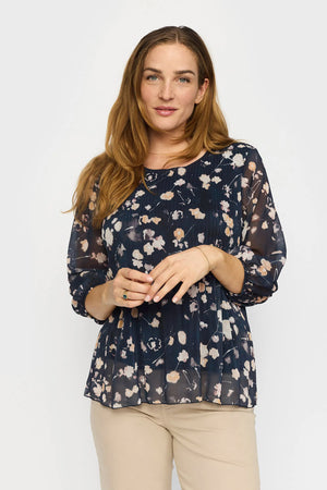 DANDA 2039 NAVY FLOWER - 1012675