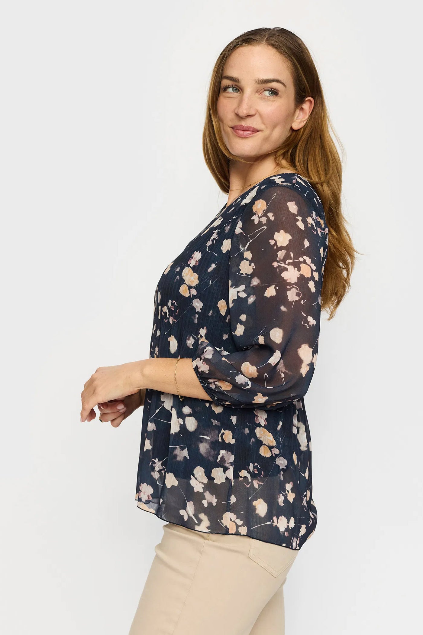 DANDA 2039 NAVY FLOWER - 1012675
