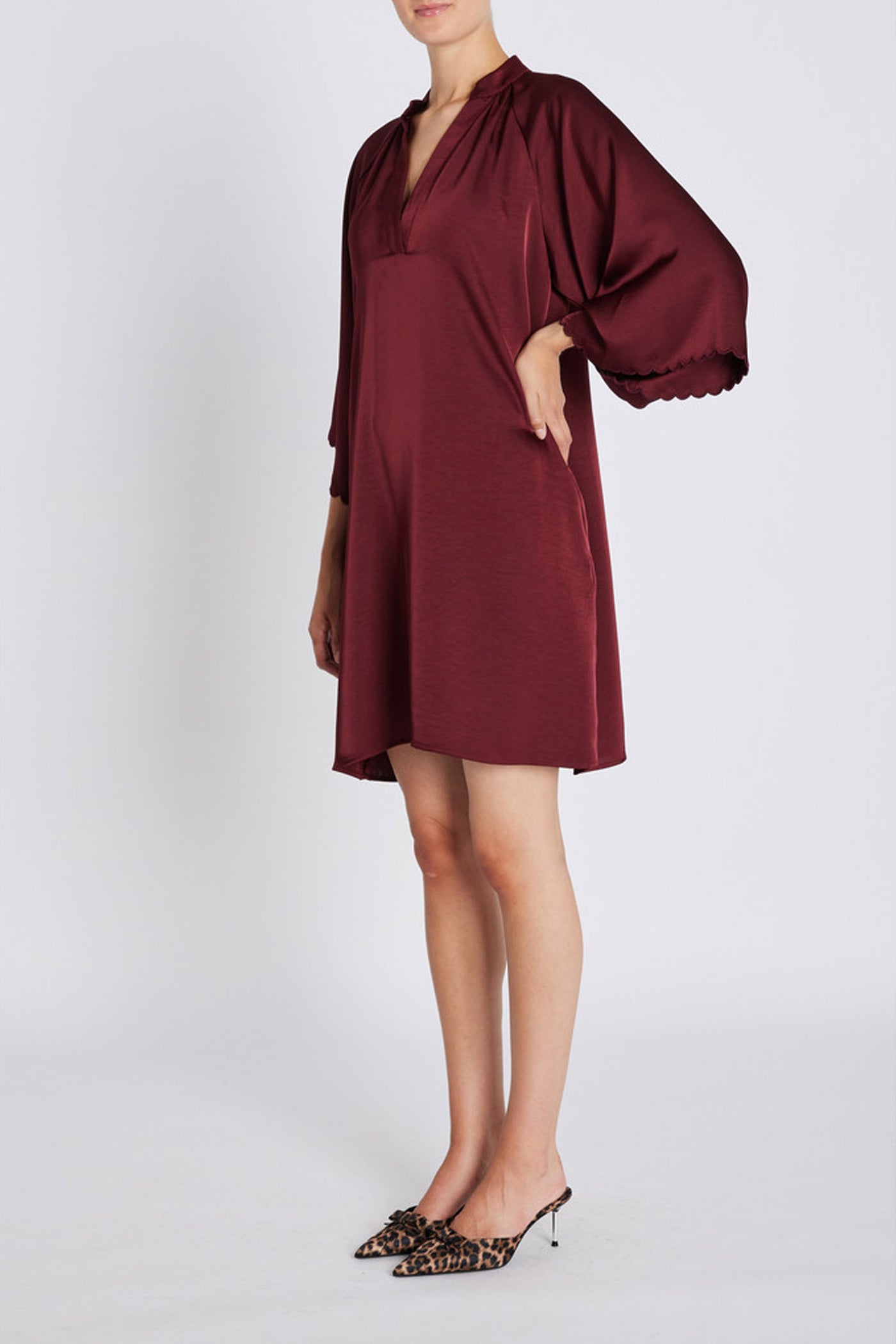 BeckiaBBWendisa dress Burgundy - BBW4613
