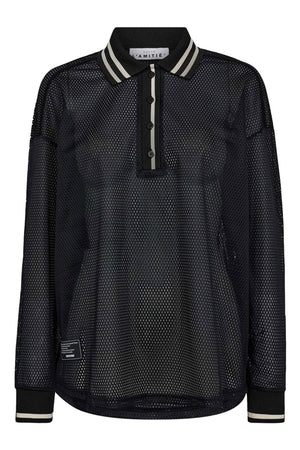 Drift Polo Blouse Black - HL10294