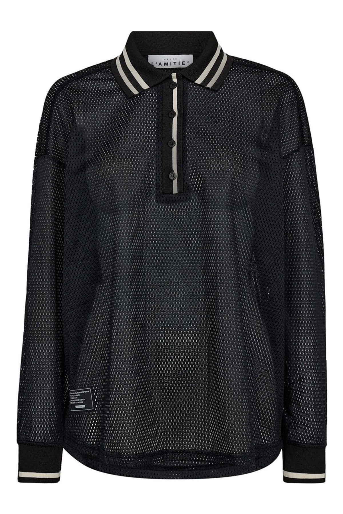 Drift Polo Blouse Black - HL10294