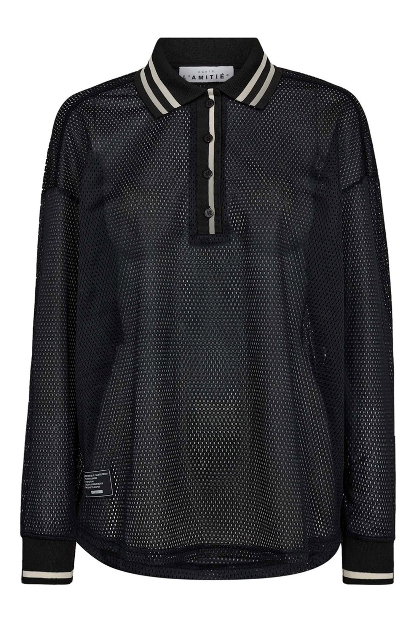 Drift Polo Blouse Black - HL10294