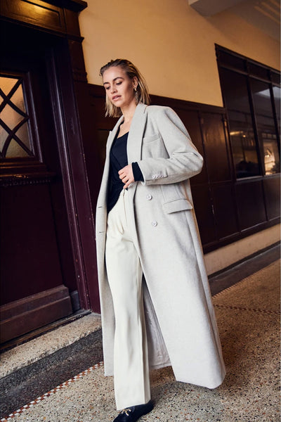 FallopiaBBAbellas coat BEIGE MELANGE - BBW4658 Thumbnail