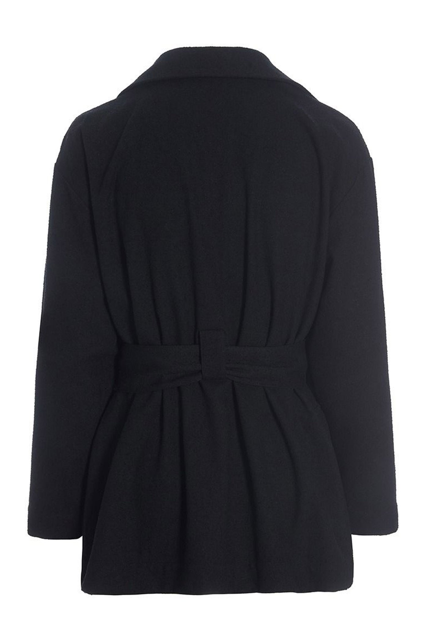 Bouclino jakke med bÃ¦lte Black - 256-2434-5287