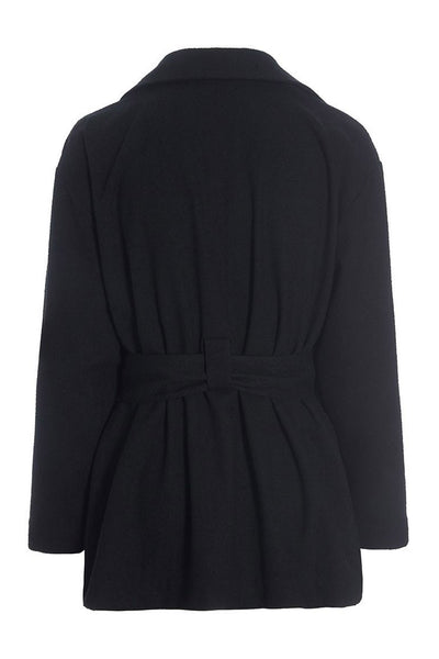 Bouclino jakke med bÃ¦lte Black - 256-2434-5287 Thumbnail