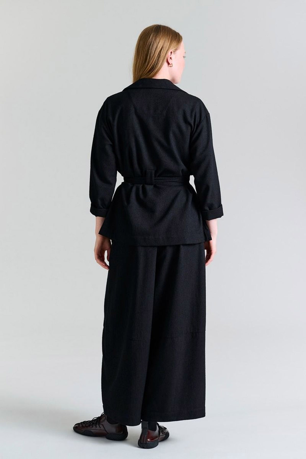 Bouclino jakke med bÃ¦lte Black - 256-2434-5287