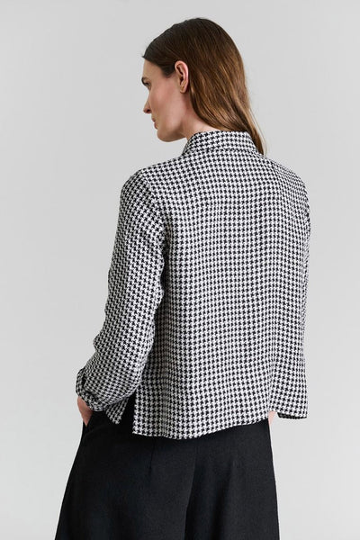 Chesu asymmetrisk jakke BLACK/IVORY PEPITA - 256-2435-5294 Thumbnail