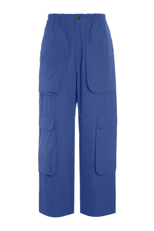 Fukkura poplin lommebukser Twilight Blue - 256-2380-5302