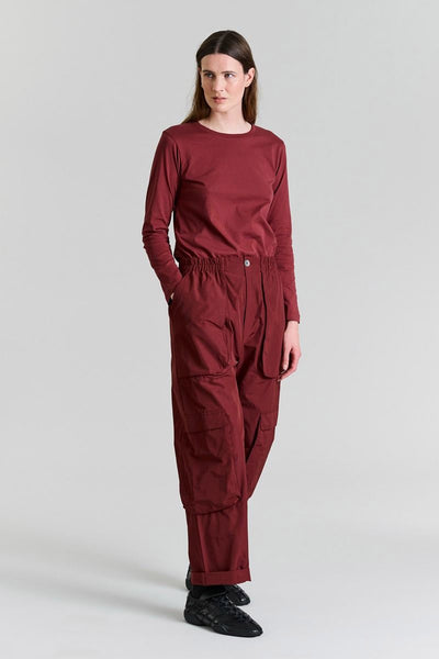 Fukkura poplin lommebukser Maroon - 256-2380-5302 Thumbnail