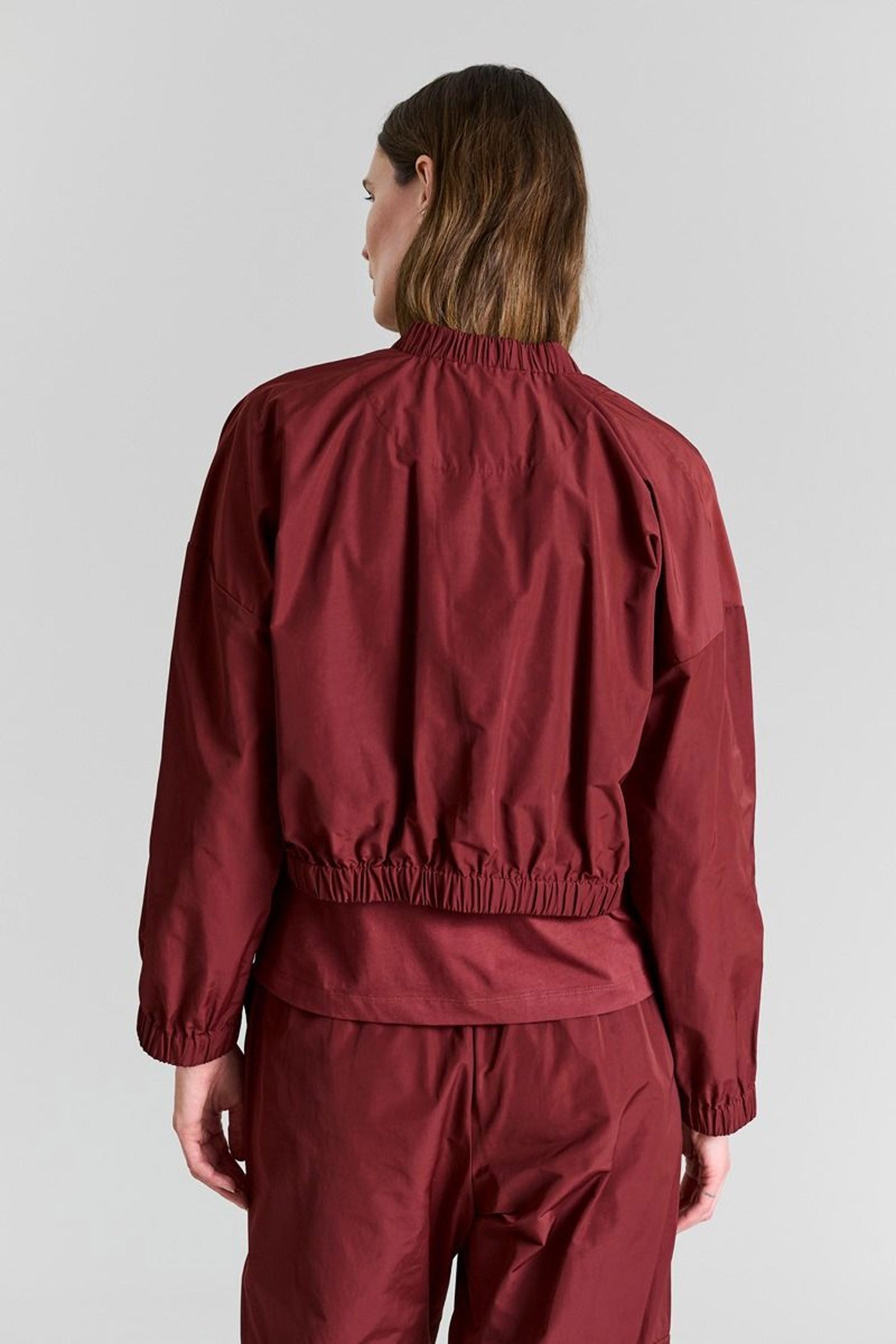 Fukkura poplin bomber jakke Maroon - 256-2380-5303