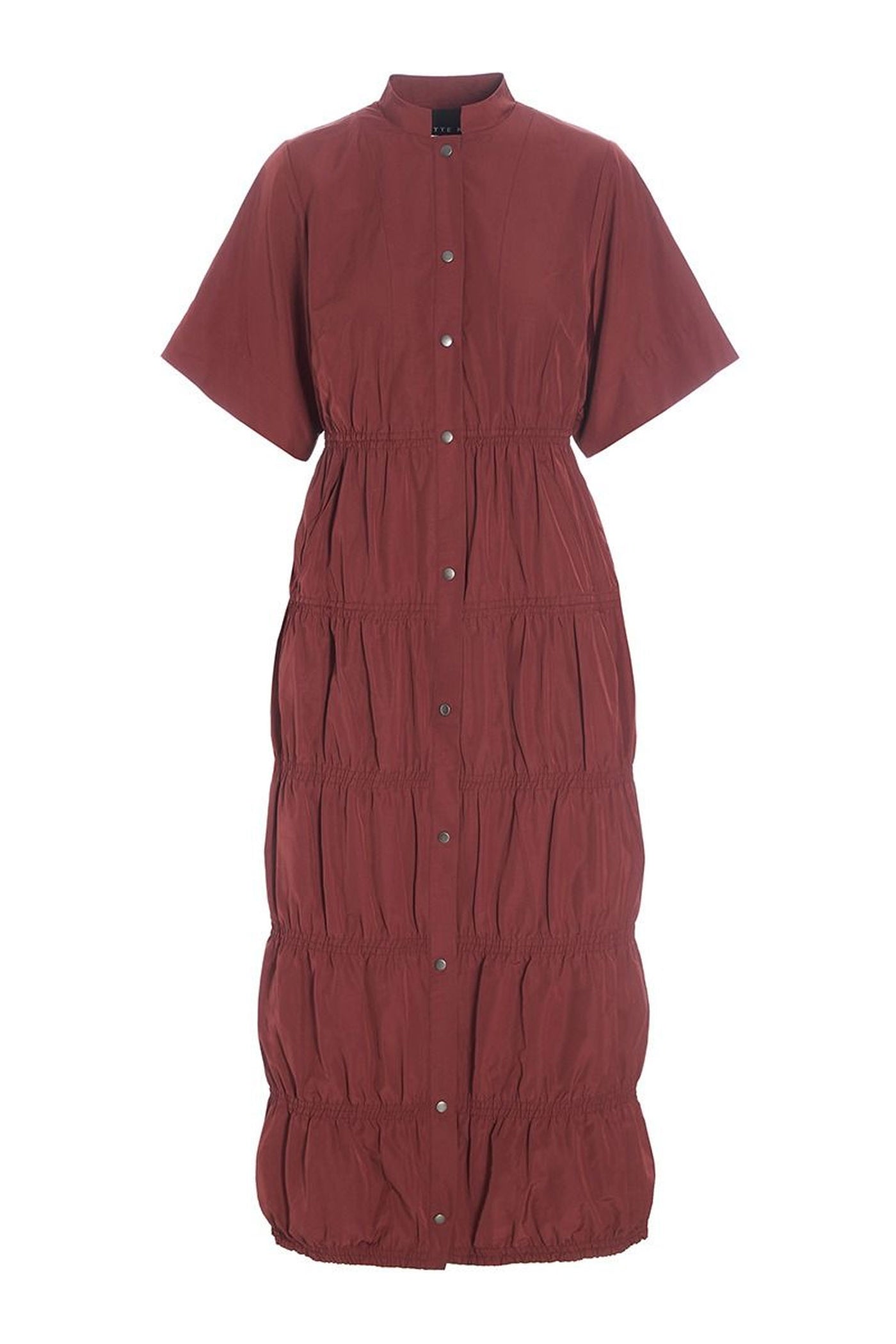 Fukkura poplin kjole Maroon - 256-2380-5304