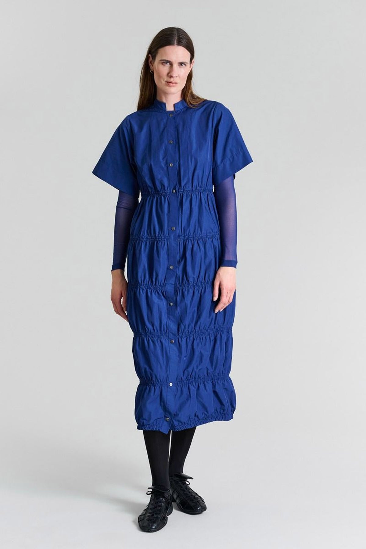 Fukkura poplin kjole Twilight Blue - 256-2380-5304