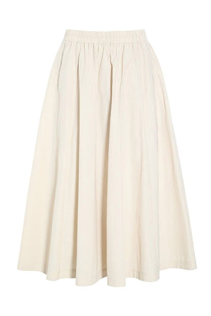 Fukkura poplin nederdel IVORY - 256-2380-5305