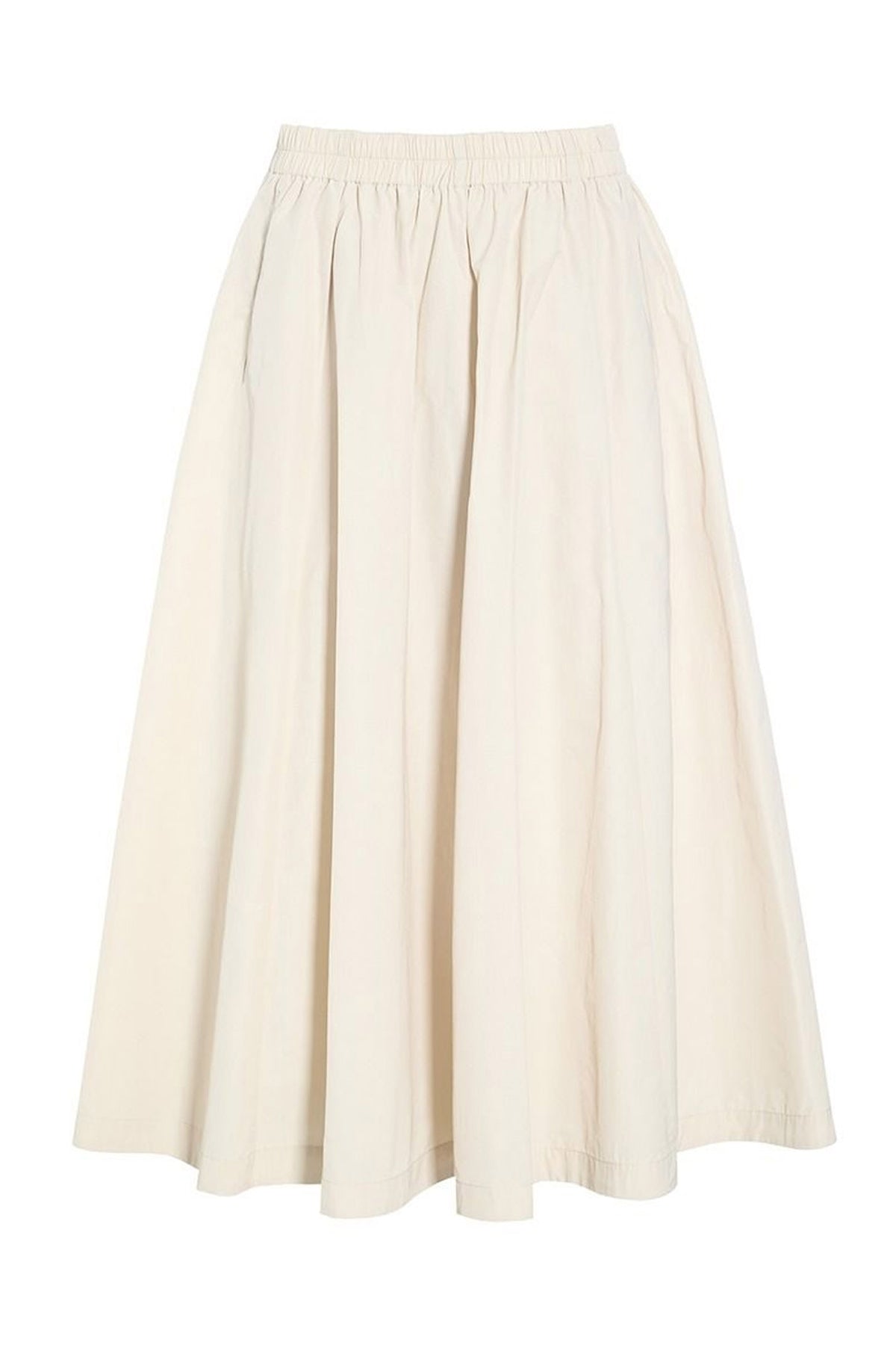 Fukkura poplin nederdel IVORY - 256-2380-5305
