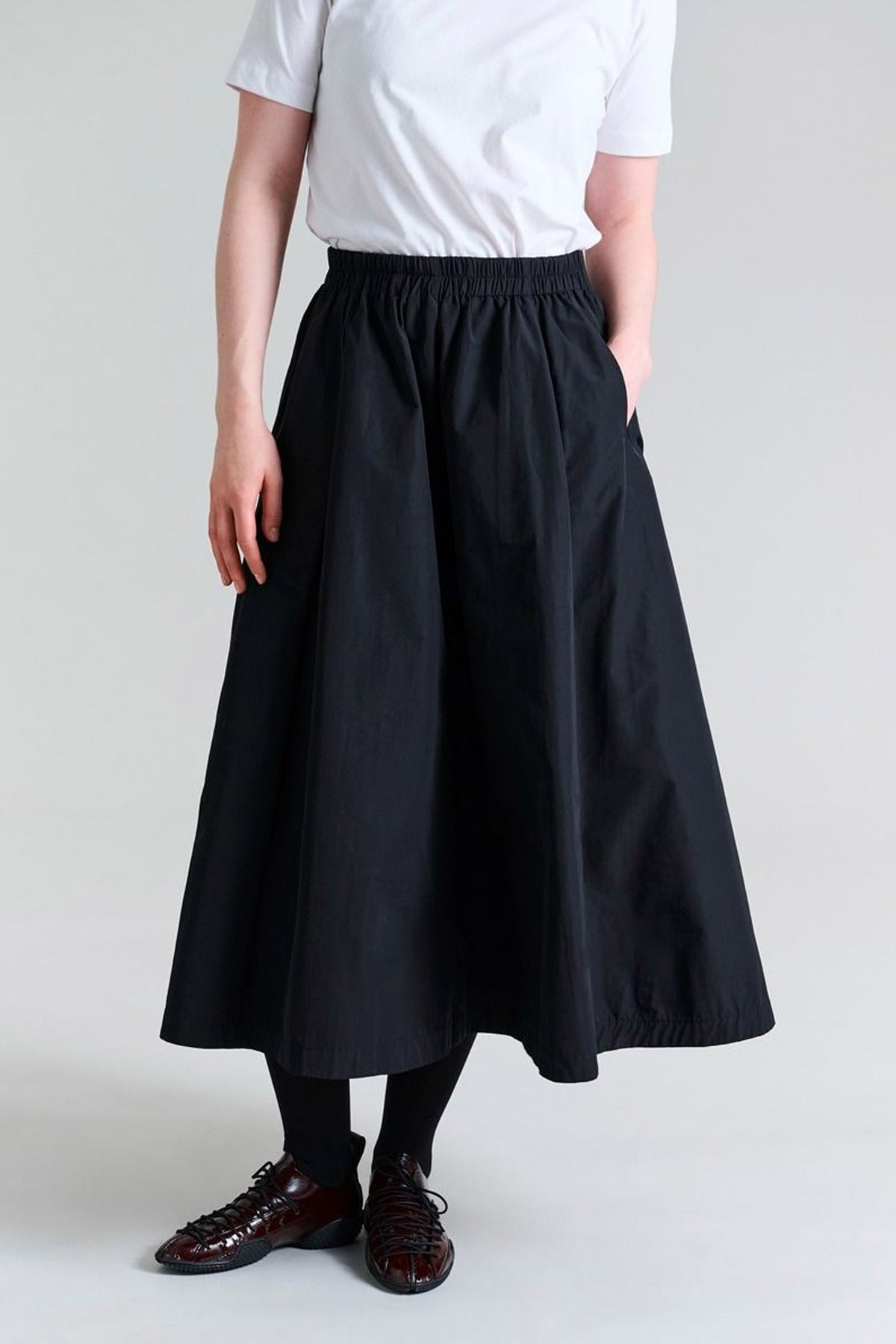 Fukkura poplin nederdel Black - 256-2380-5305