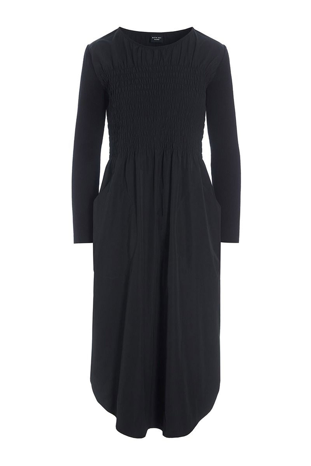 Fukkura poplin kjole med smock Black - 256-2380-5306
