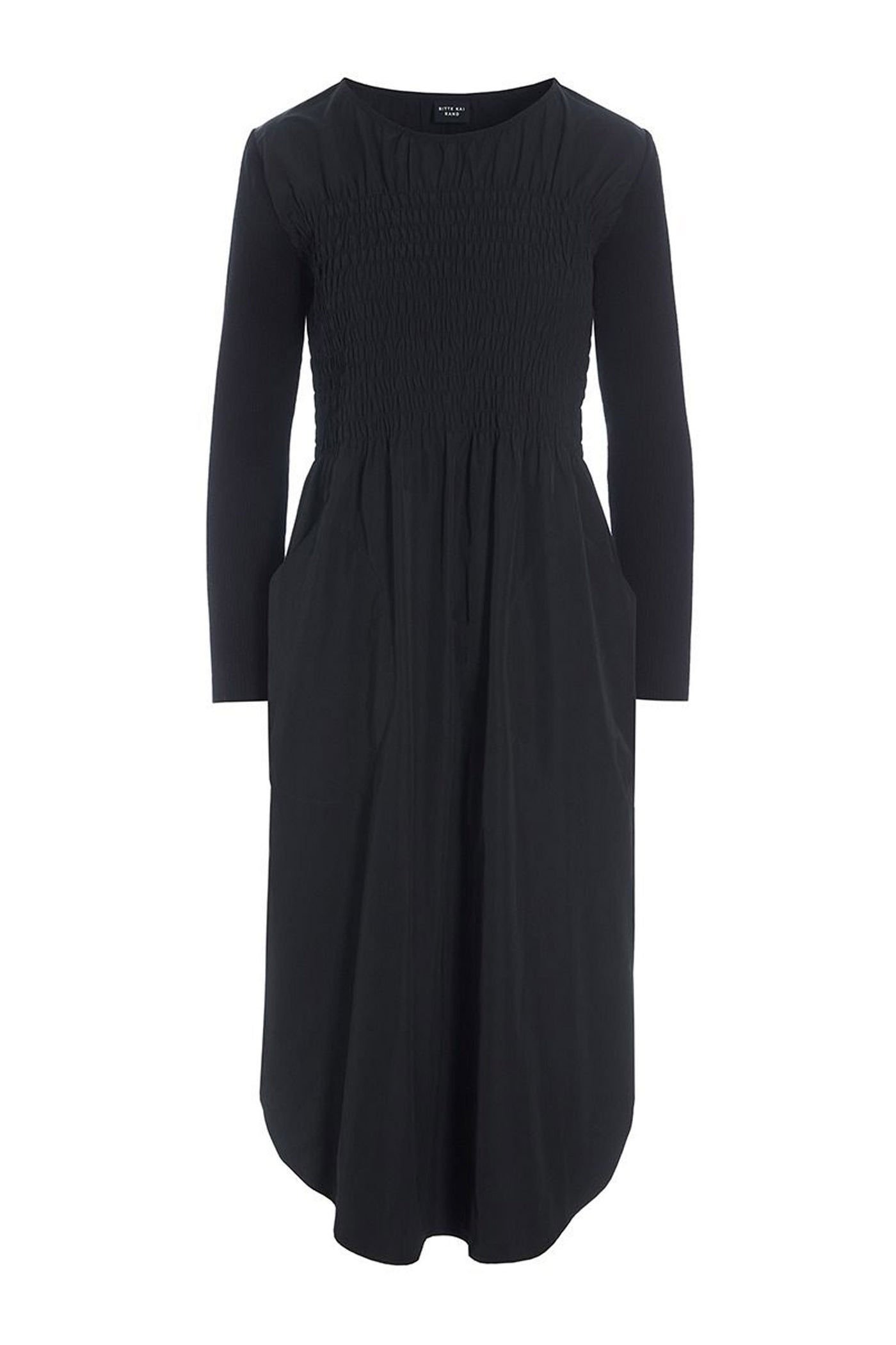 Fukkura poplin kjole med smock Black - 256-2380-5306