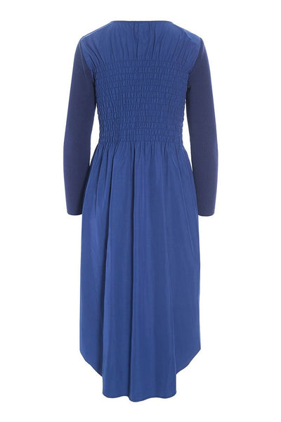 Fukkura poplin kjole med smock Twilight Blue - 256-2380-5306 Thumbnail