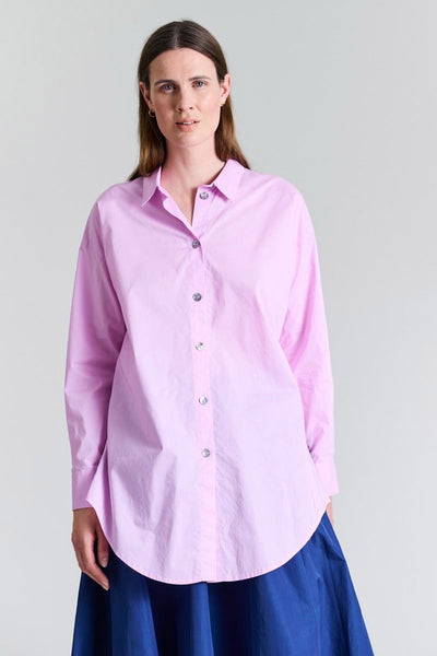 Core cotton skjorte med luknin Candyfloss - 256-2226-5327 Thumbnail
