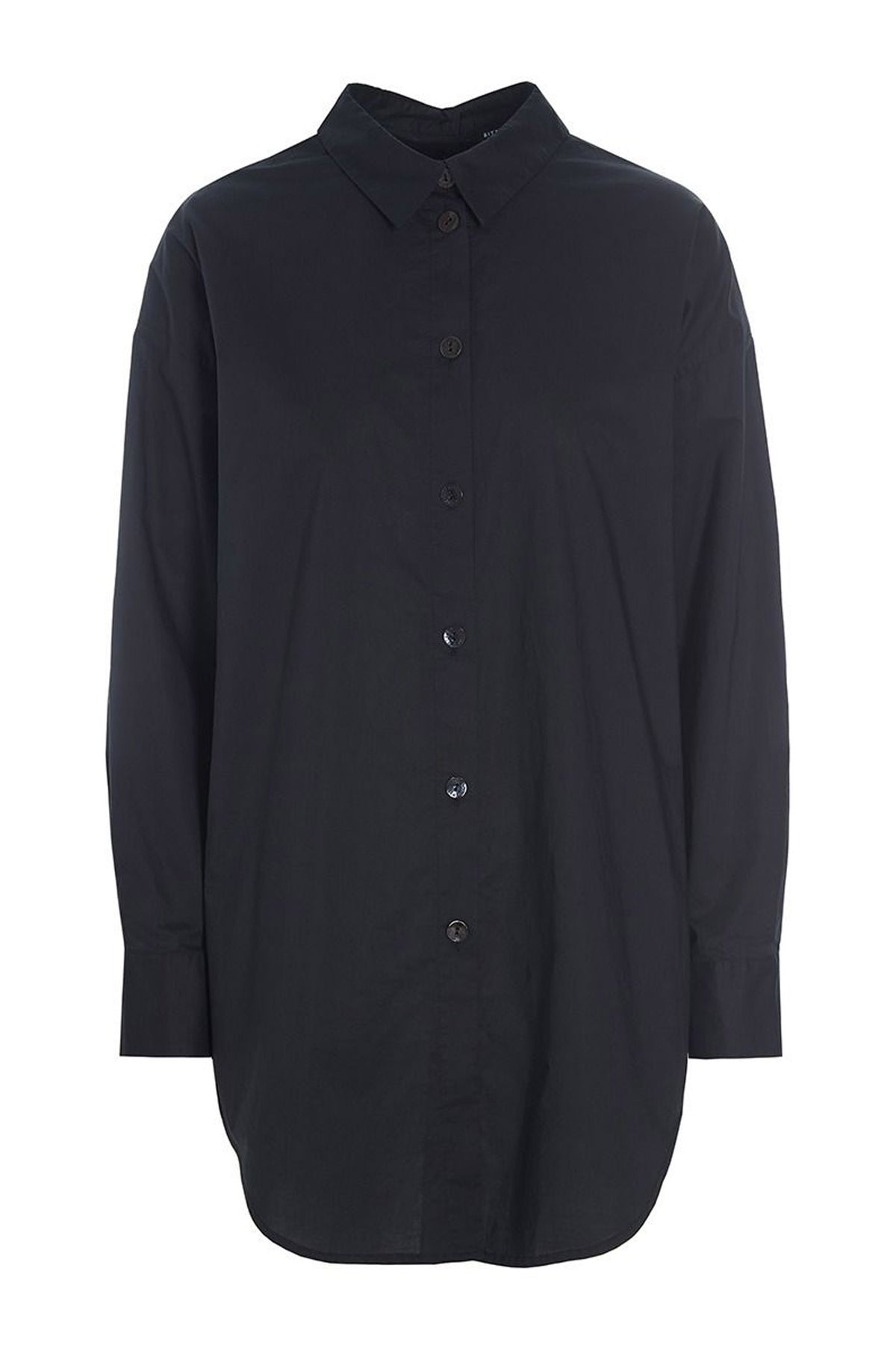 Core cotton skjorte med luknin Black - 256-2226-5327