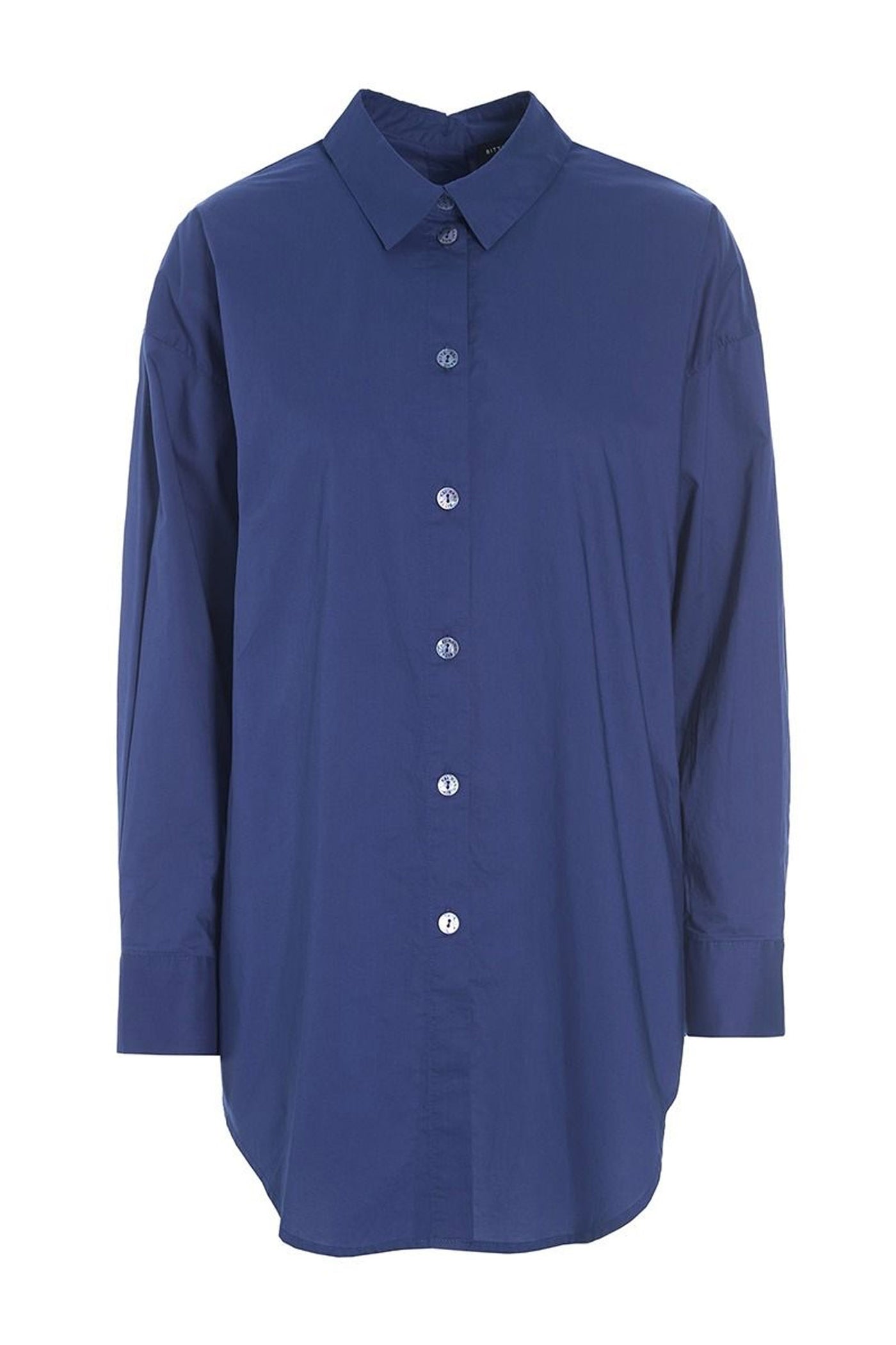 Core cotton skjorte med luknin Twilight Blue - 256-2226-5327
