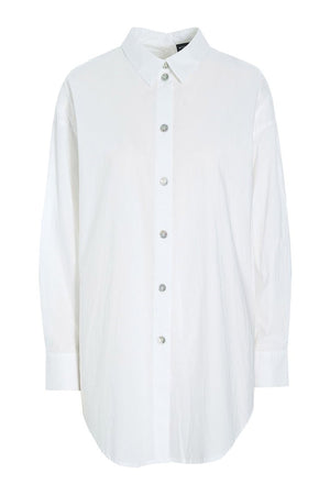 Core cotton skjorte med luknin White - 256-2226-5327