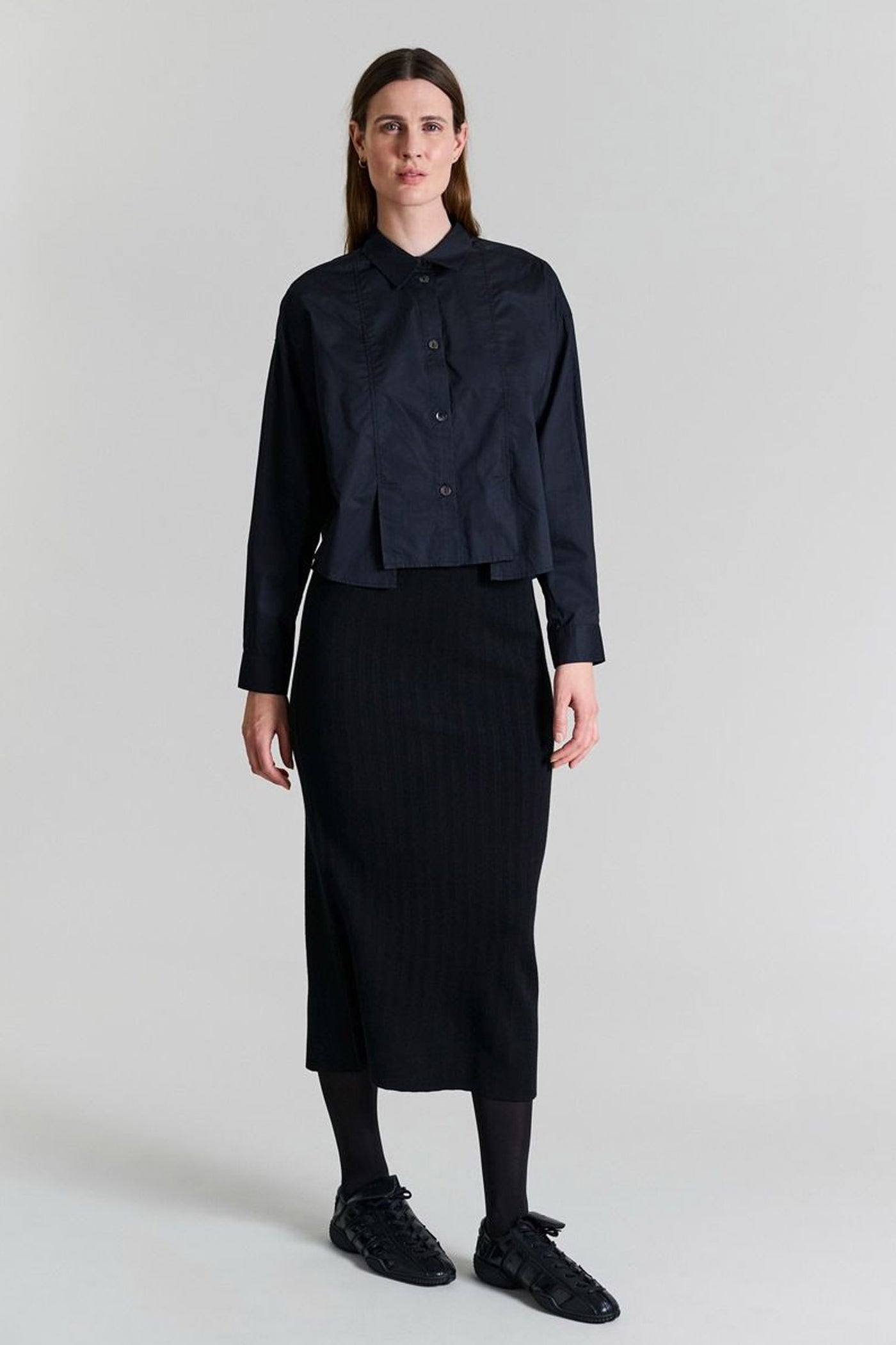 Core cotton skjorte med lÃ¦g Black - 256-2226-5328