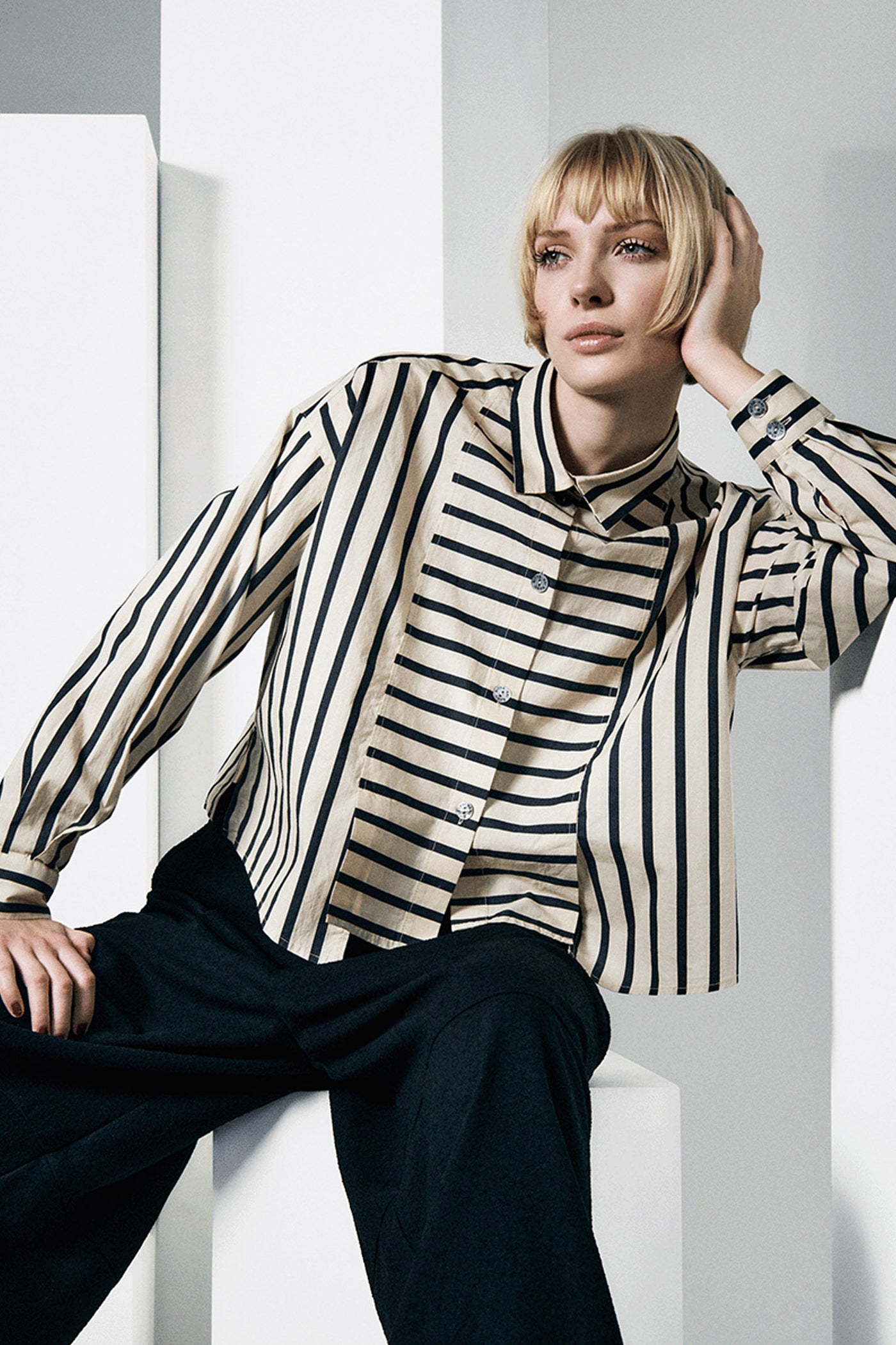 Pirate stripe skjorte med lÃ¦g PIRATE STRIPE - 256-2439-5328