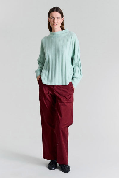 Kihon lange lige bukser Maroon - 256-2399-4755 Thumbnail