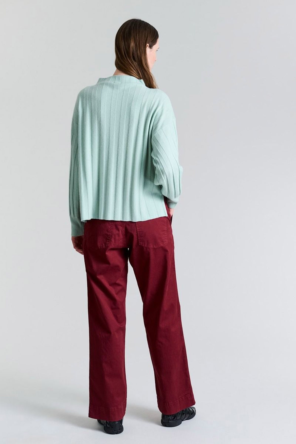 Kihon lange lige bukser Maroon - 256-2399-4755