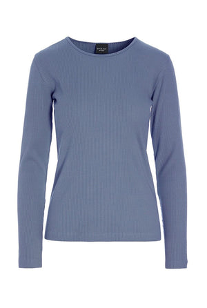 Naibu rib langÃ¦rmet bluse Moonstone - 256-4079-5342