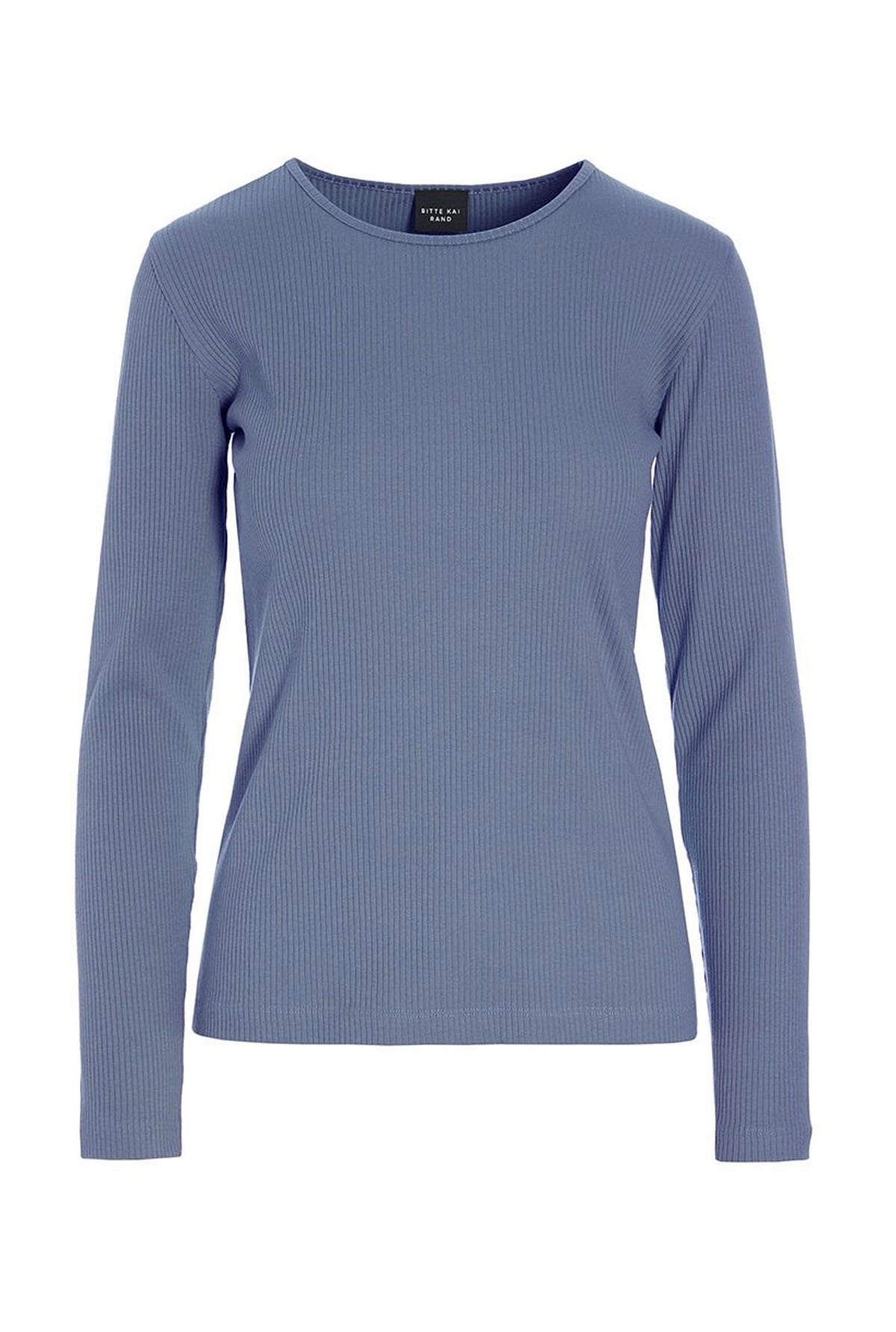 Naibu rib langÃ¦rmet bluse Moonstone - 256-4079-5342