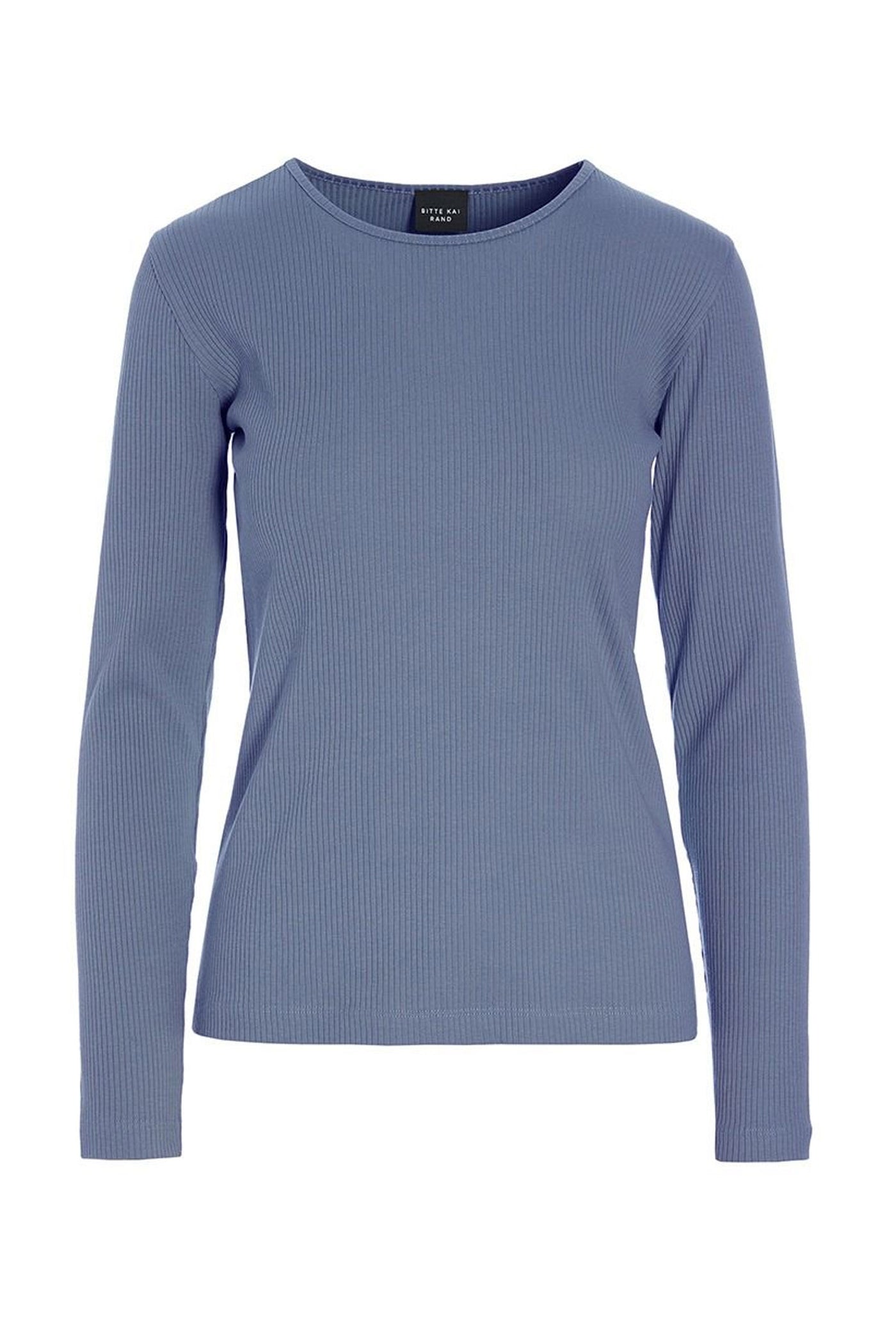 Naibu rib langÃ¦rmet bluse Moonstone - 256-4079-5342