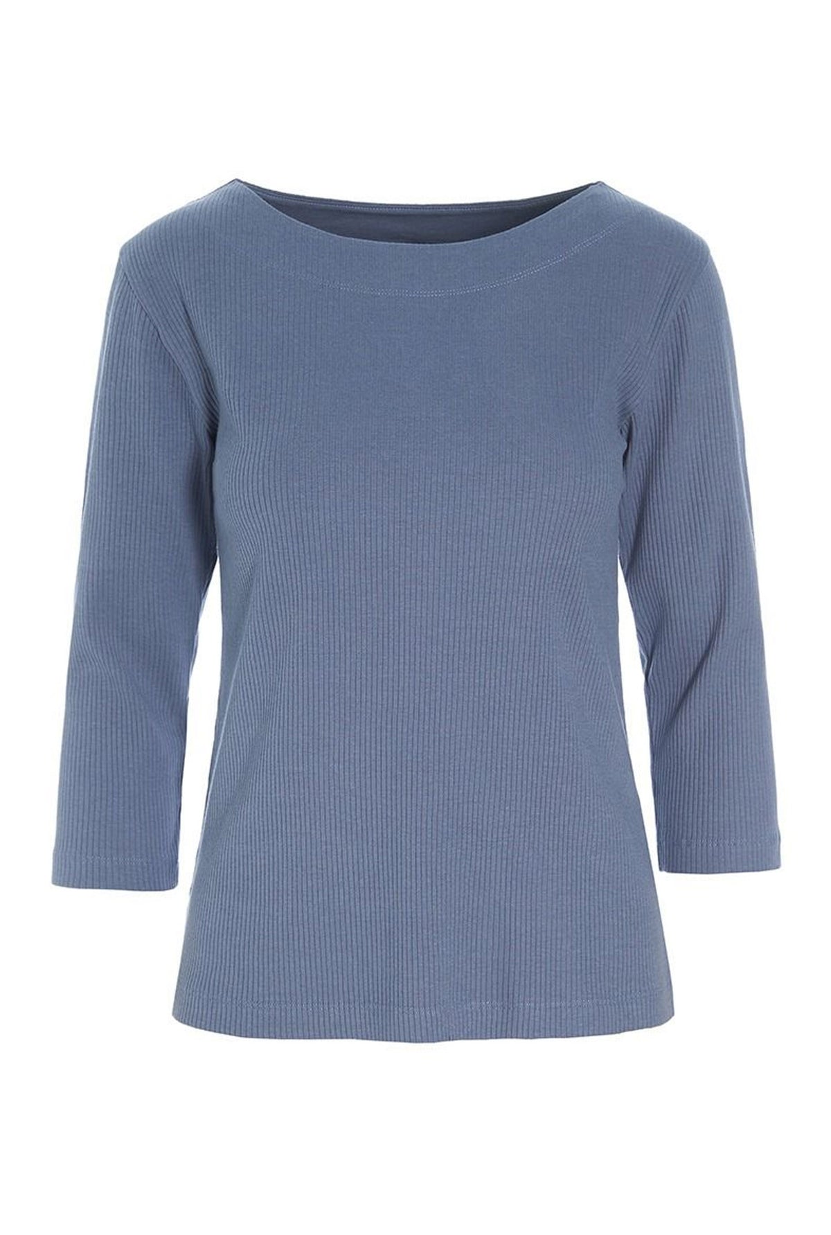 Naibu rib bluse med 3/4 Ã¦rme Moonstone - 256-4079-5085